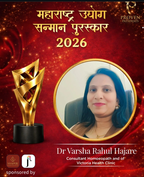 Victoria Health Clinic achievement poster - Dr. Varsha Hajare